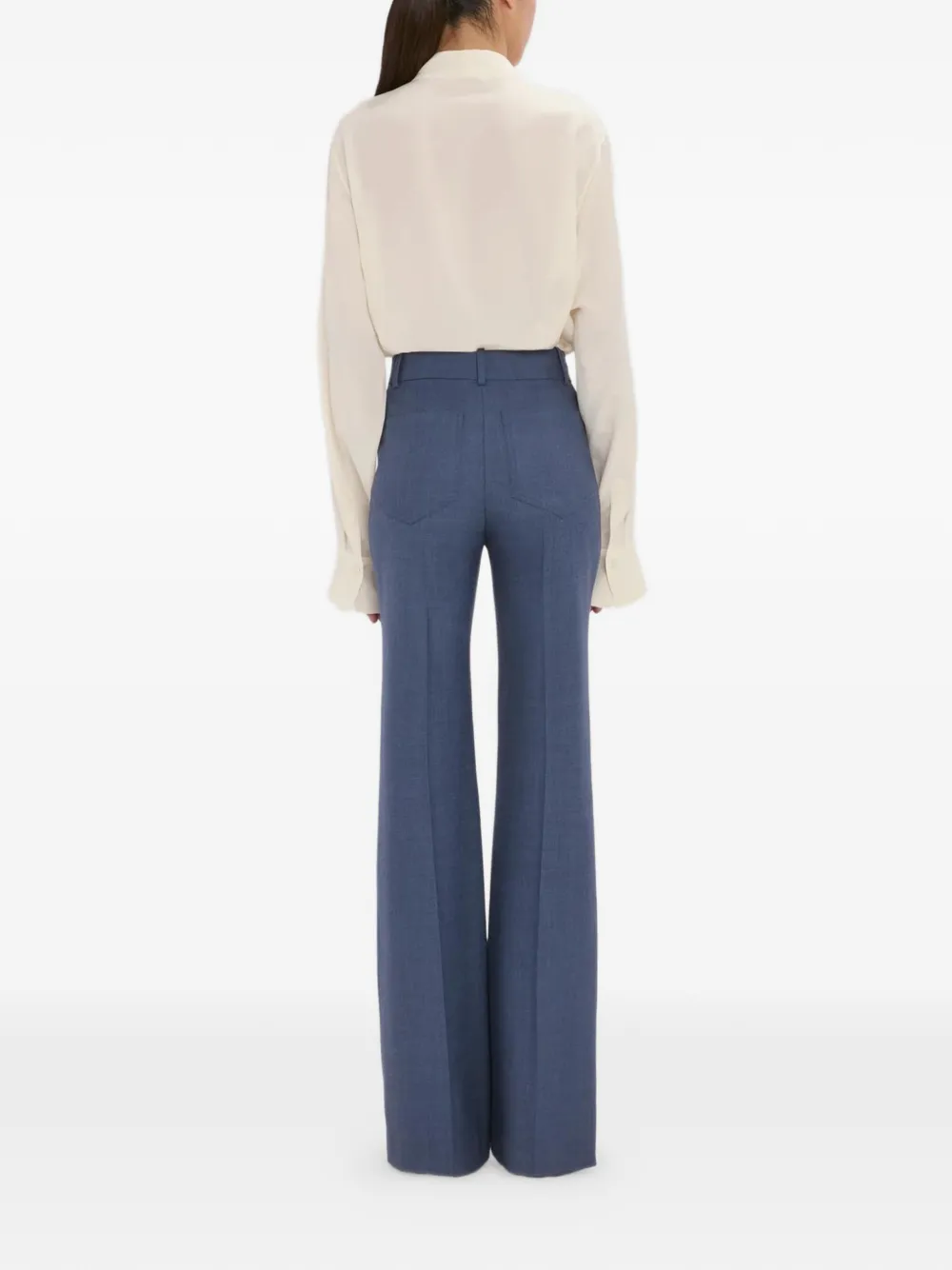 Victoria Beckham Alina pantalon met opgestikte zak Blauw