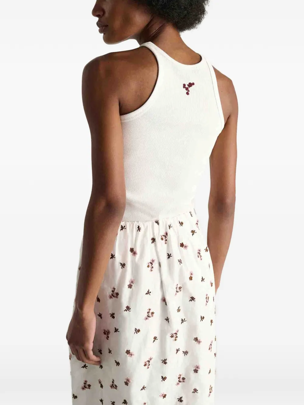  Dorothee Schumacher Top Sin Mangas Seduction Bordado - Blanco 