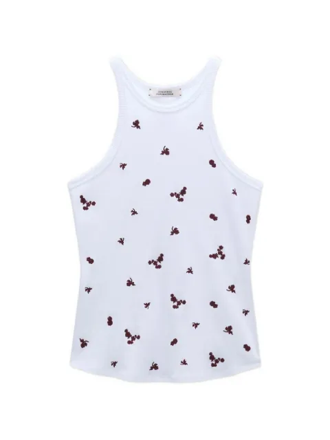 Dorothee Schumacher Seduction embroidered ribbed tank top