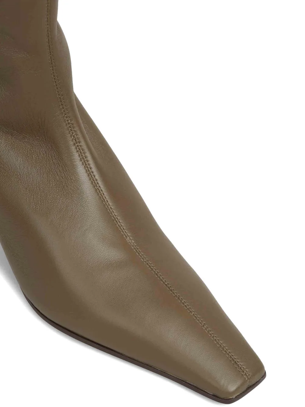 KHAITE Arizona square-toe ankle boots Bruin