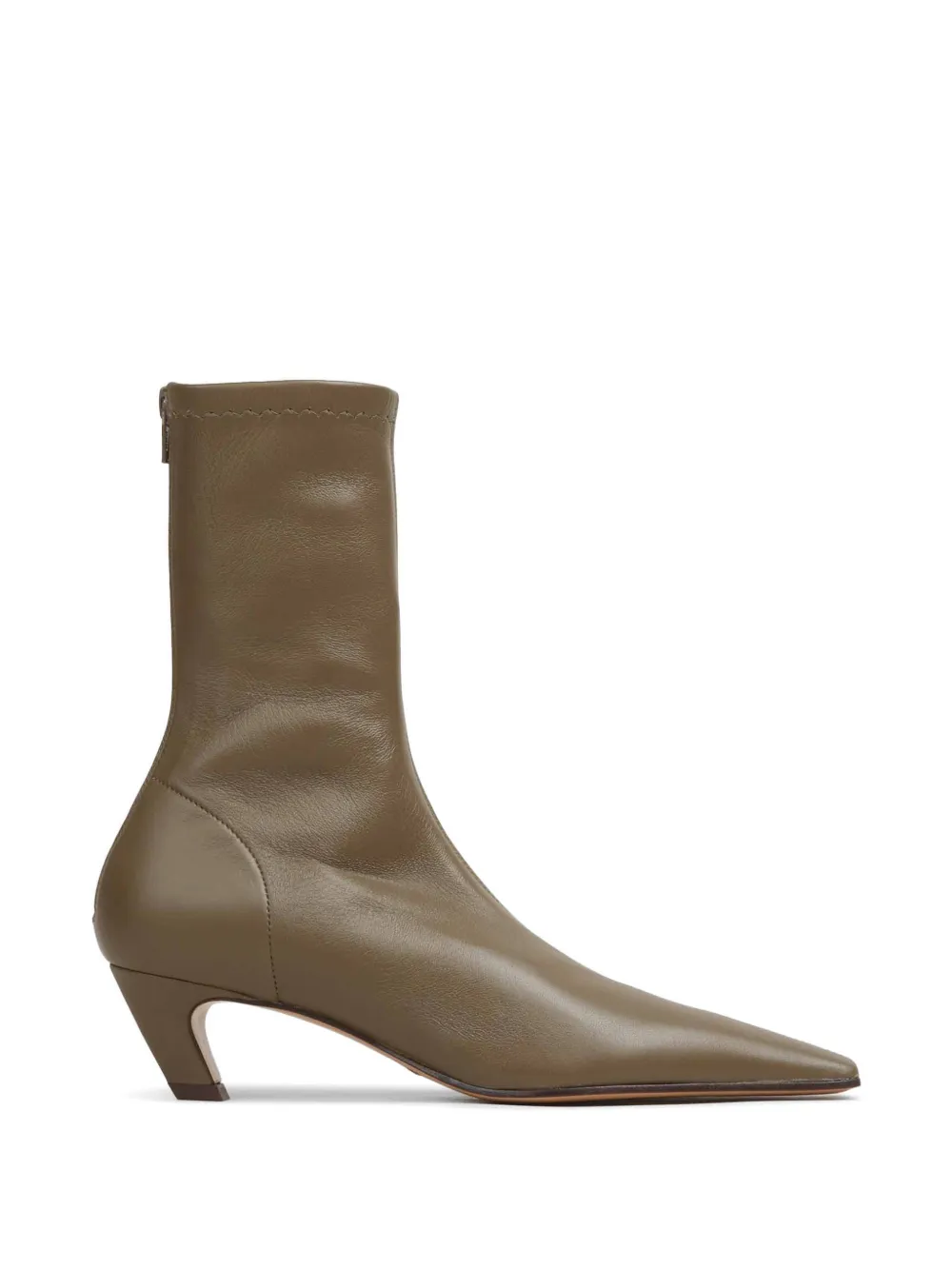 KHAITE Arizona square-toe ankle boots Bruin