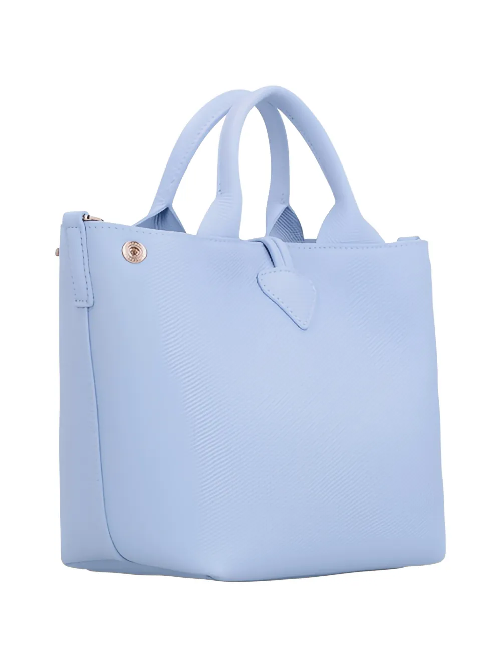 Longchamp Kleine Le Roseau shopper met houtje-touwtje sluiting Blauw