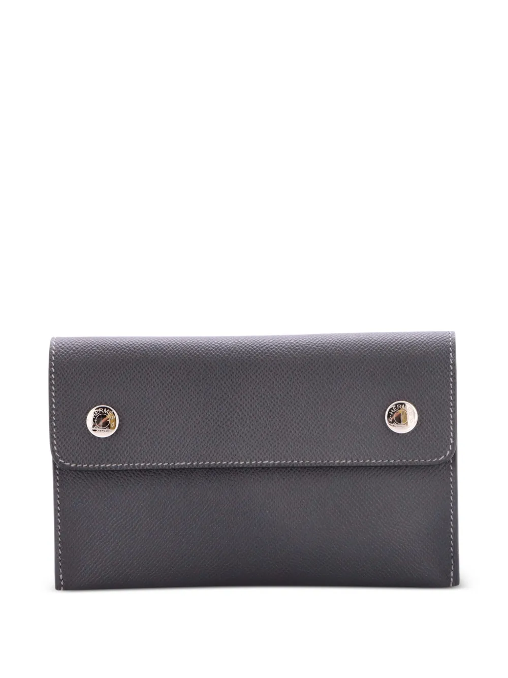 Hermès Pre-Owned Double Snap Pochette Epsom crossbody bag - Grigio