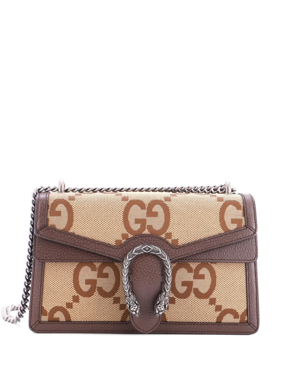 Gucci Pre-Owned Dionysus Bag Jumbo GG Canvas Small shoulder bag - Braun