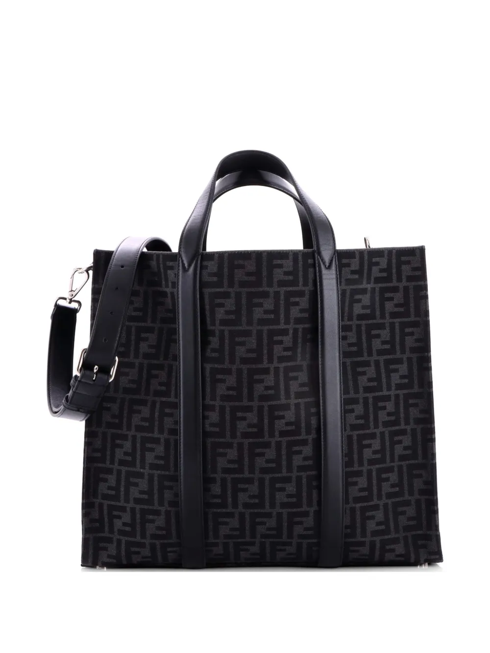Fendi Pre-Owned Großer Zucca Canvas-Tote Bag - Schwarz