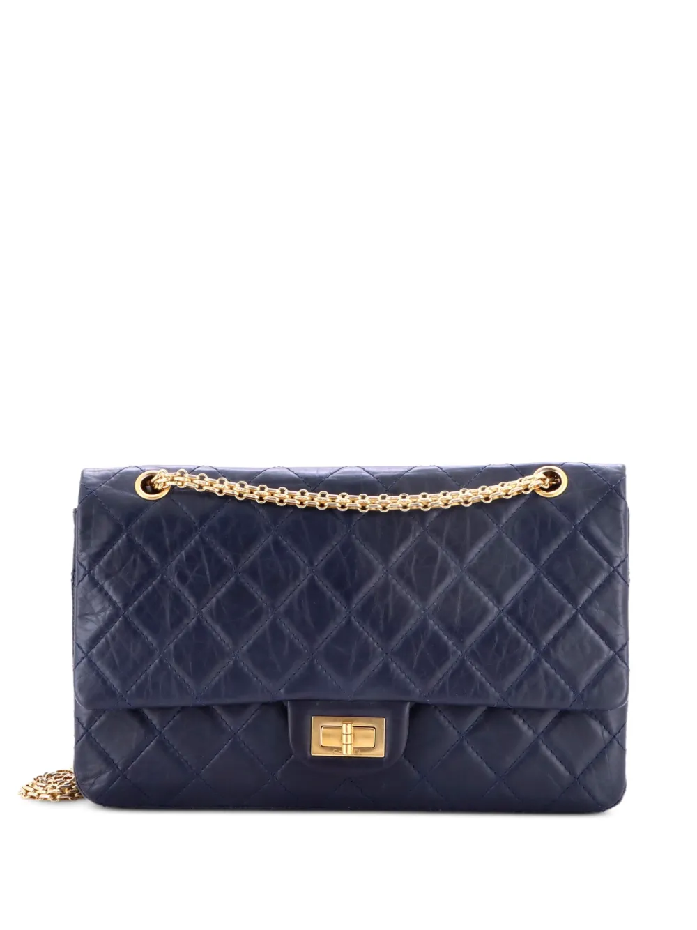 CHANEL Pre-Owned Reissue 2.55 Flap Bag Quilted Aged Calfskin 227 shoulder bag - Blue