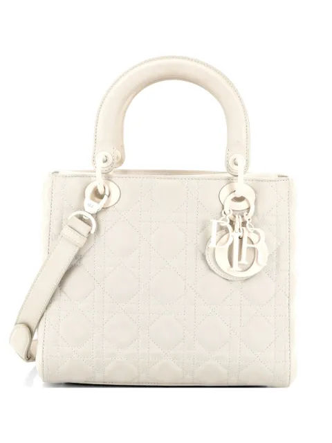 Christian Dior Pre-Owned Ultra Matte Lady Dior Bag Cannage Quilt Calfskin Medium satchel