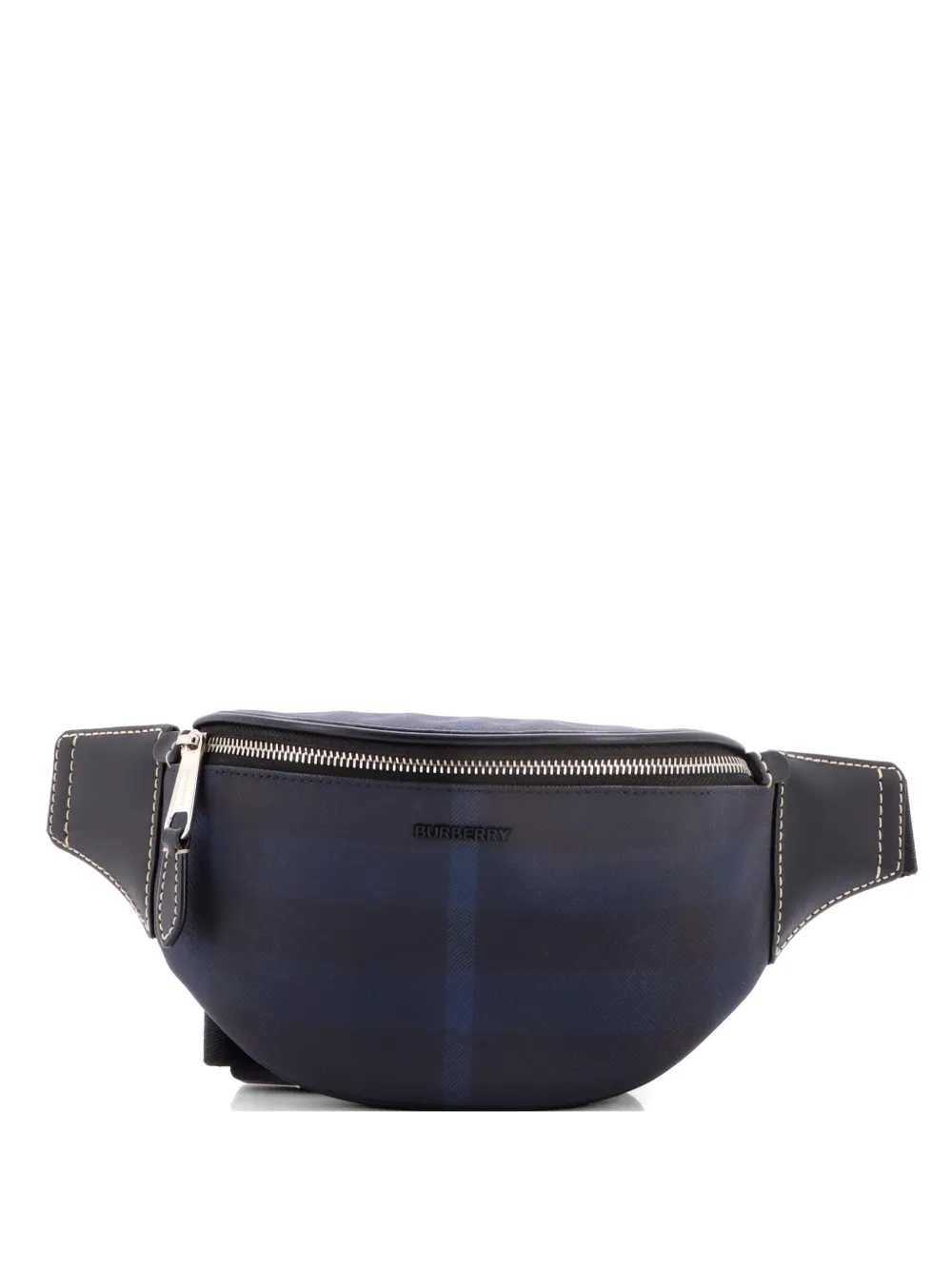 Burberry Pre-Owned Cason Bum Bag House Check Canvas and Leather Mini belt bag - Blu