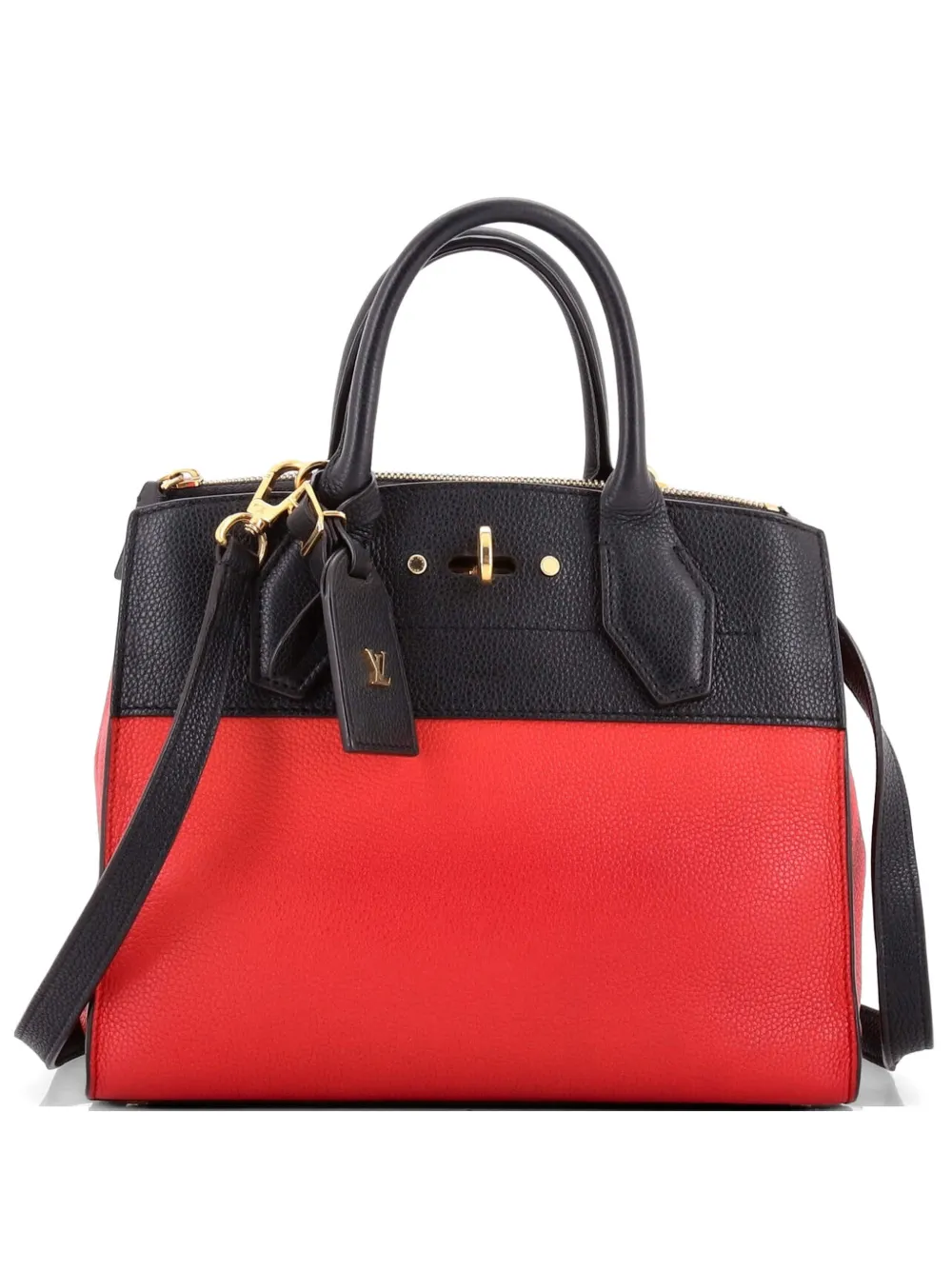 Louis Vuitton Pre-Owned City Steamer Handbag Leather PM satchel - Rosso