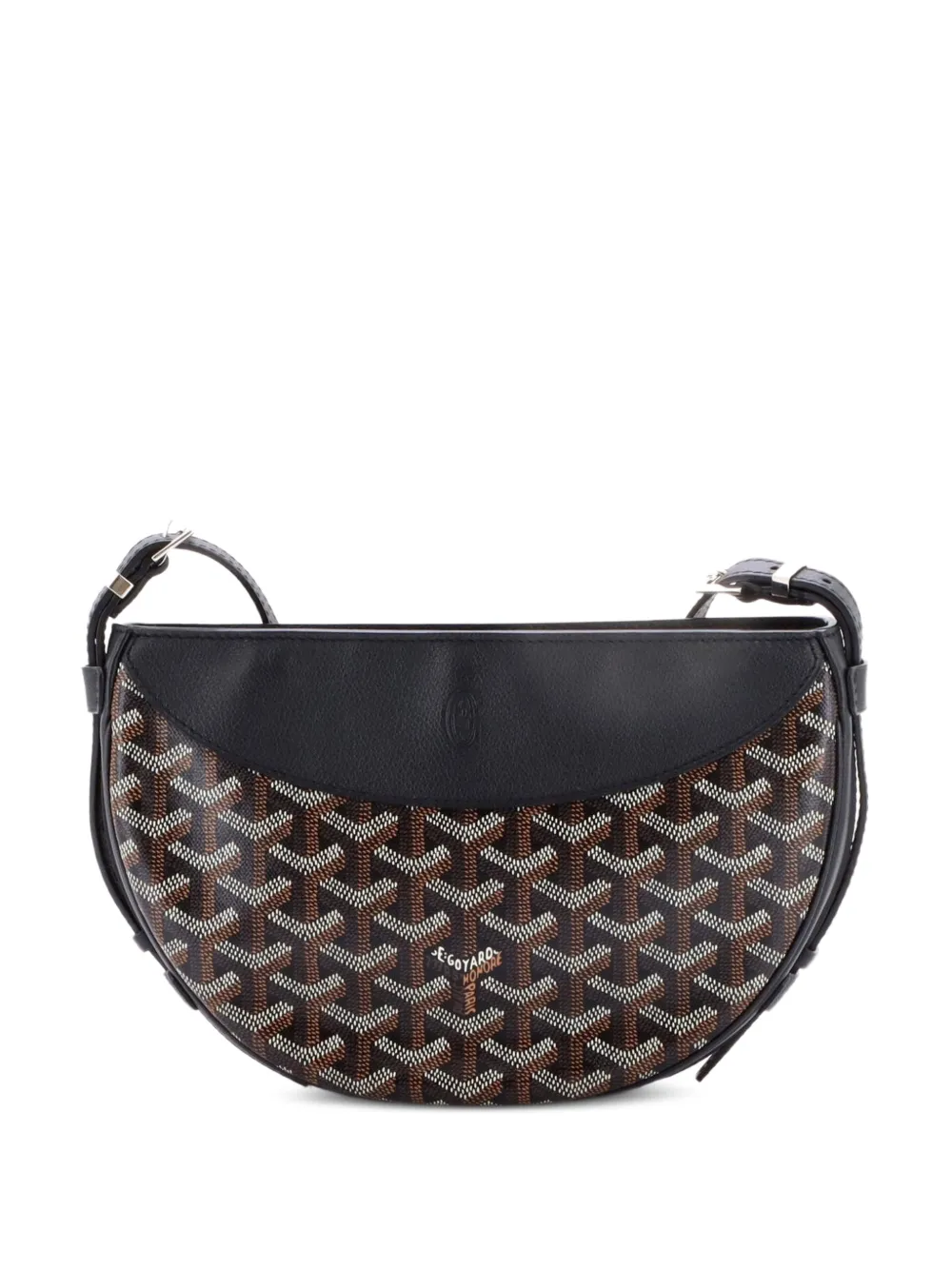 Goyard Pre-Owned Hirondelle Coated Canvas and Leather shoulder bag - Schwarz