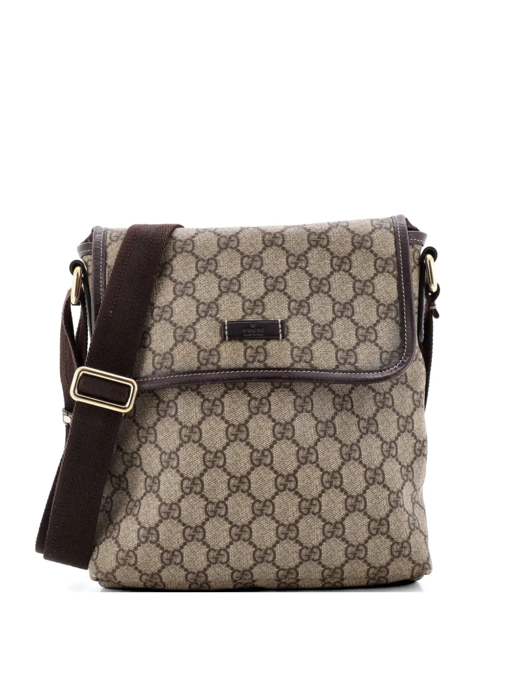 Gucci Pre-Owned Flap Messenger GG Coated Canvas Small crossbody bag - Brown