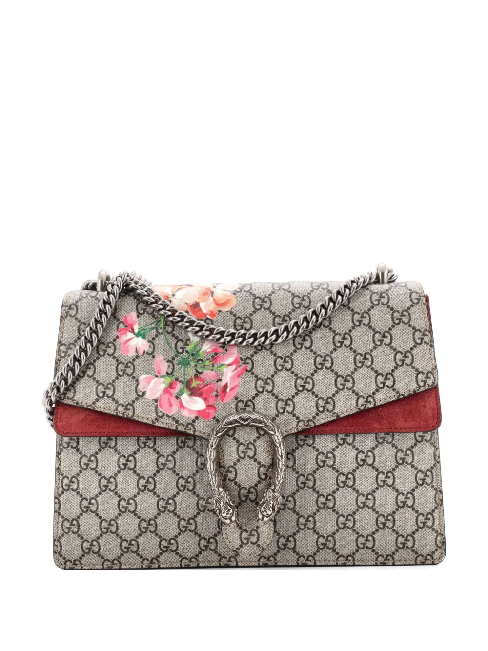 Gucci Pre-Owned Dionysus Bag Blooms Print GG Coated Canvas Medium shoulder bag - Marrone