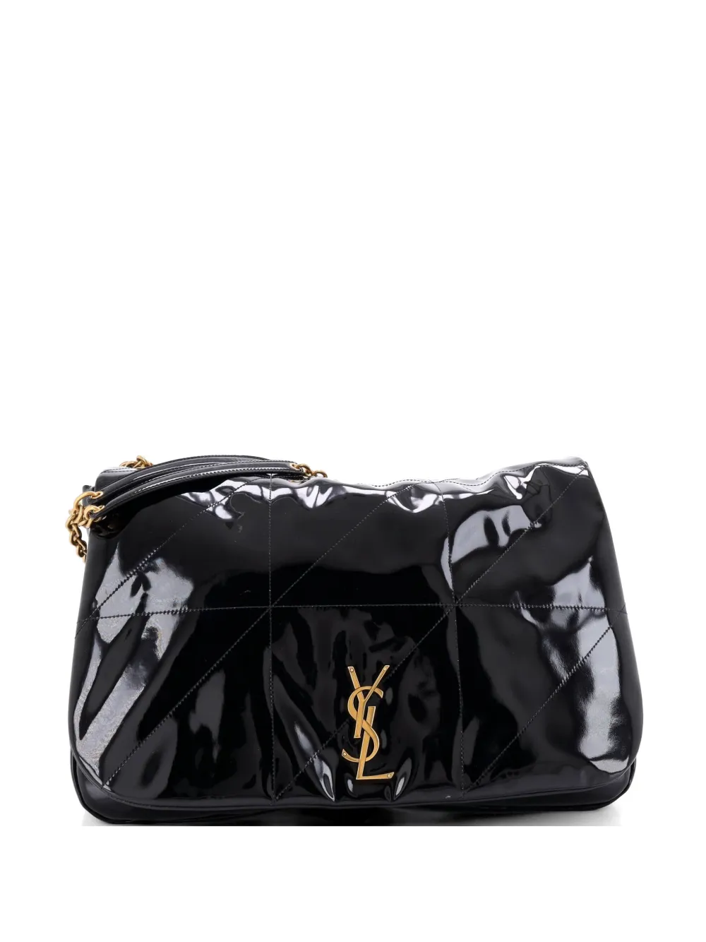 Saint Laurent Pre-Owned Jamie 4.3 Quilted Patent Large shoulder bag - Black