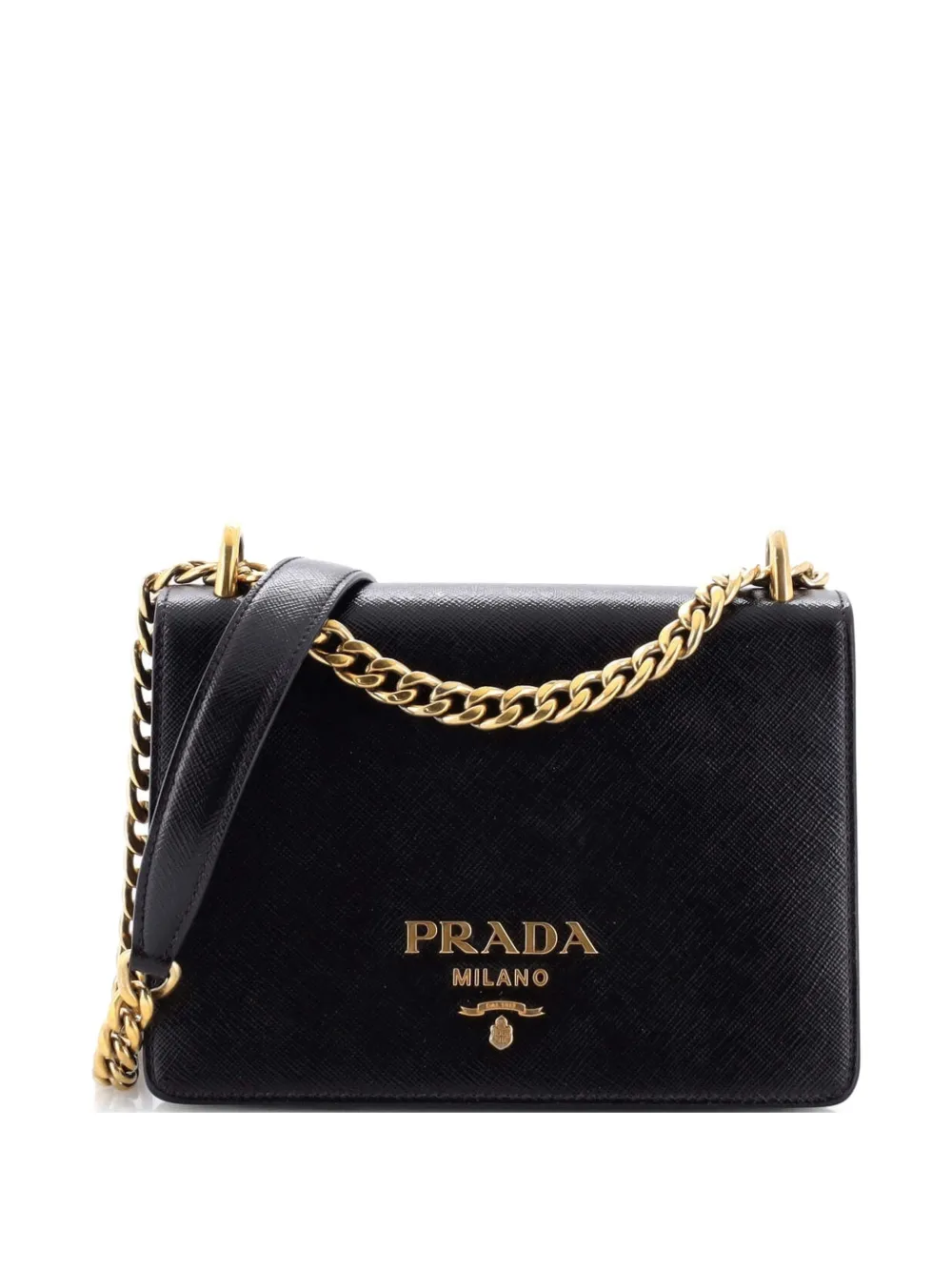 Prada Pre-Owned Chain Flap Bag Saffiano Leather Small crossbody bag - Violett