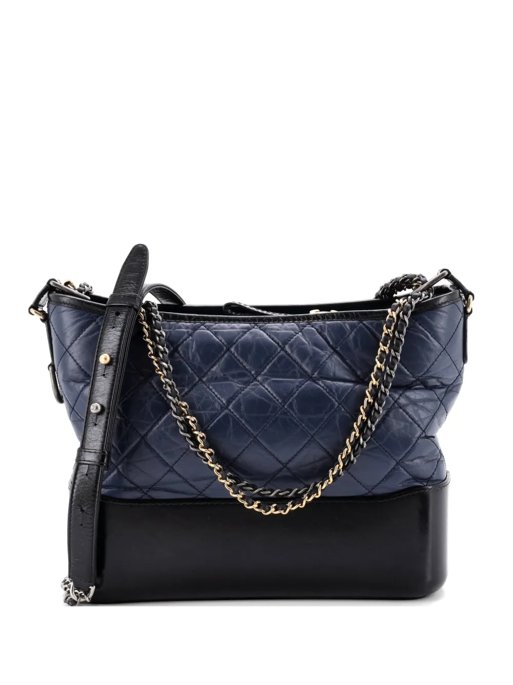 CHANEL Pre-Owned Gabrielle Quilted Aged Calfskin Medium hobo bag - Blu