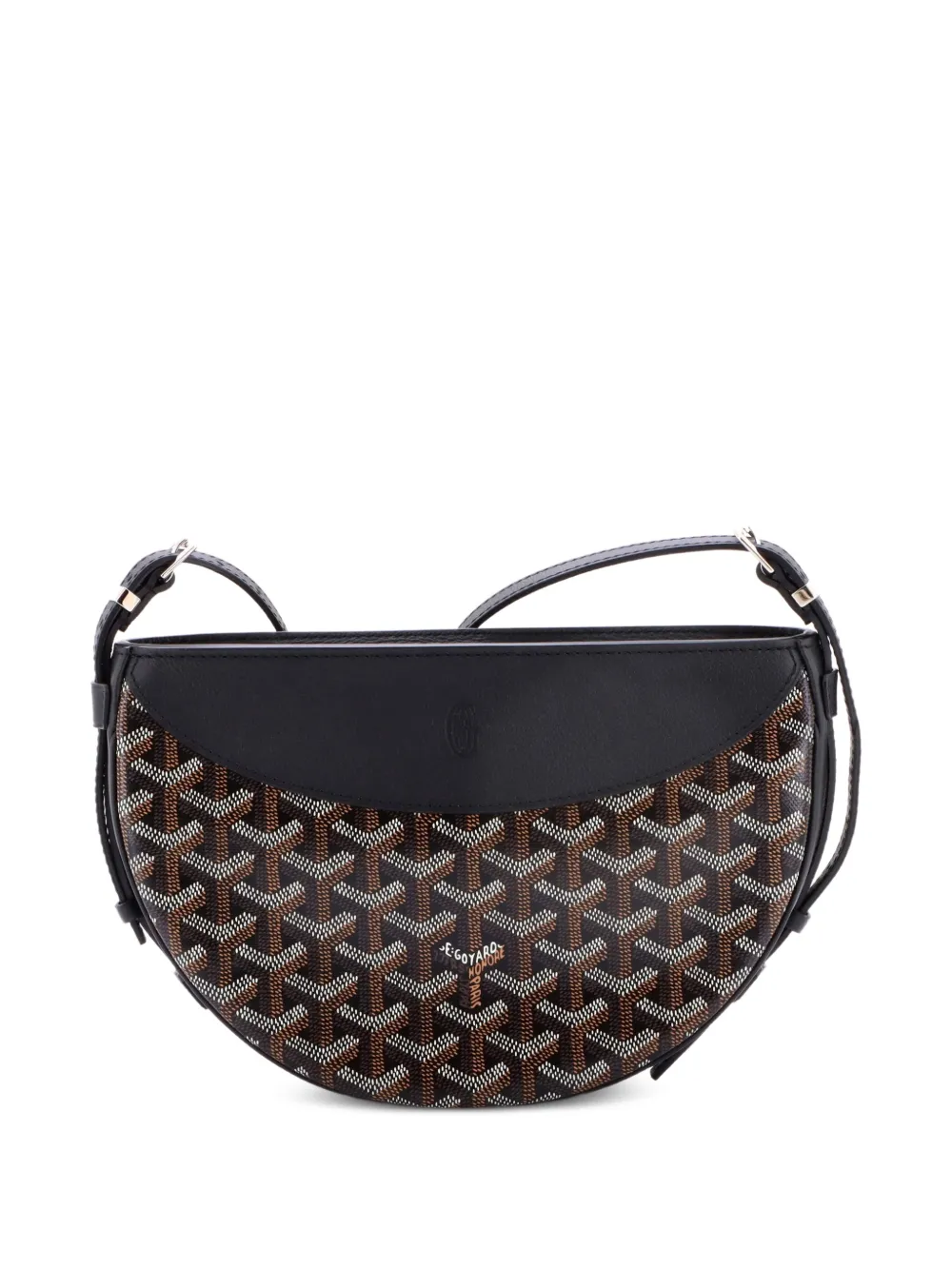 Goyard Pre-Owned Hirondelle Coated Canvas and Leather shoulder bag - Nero