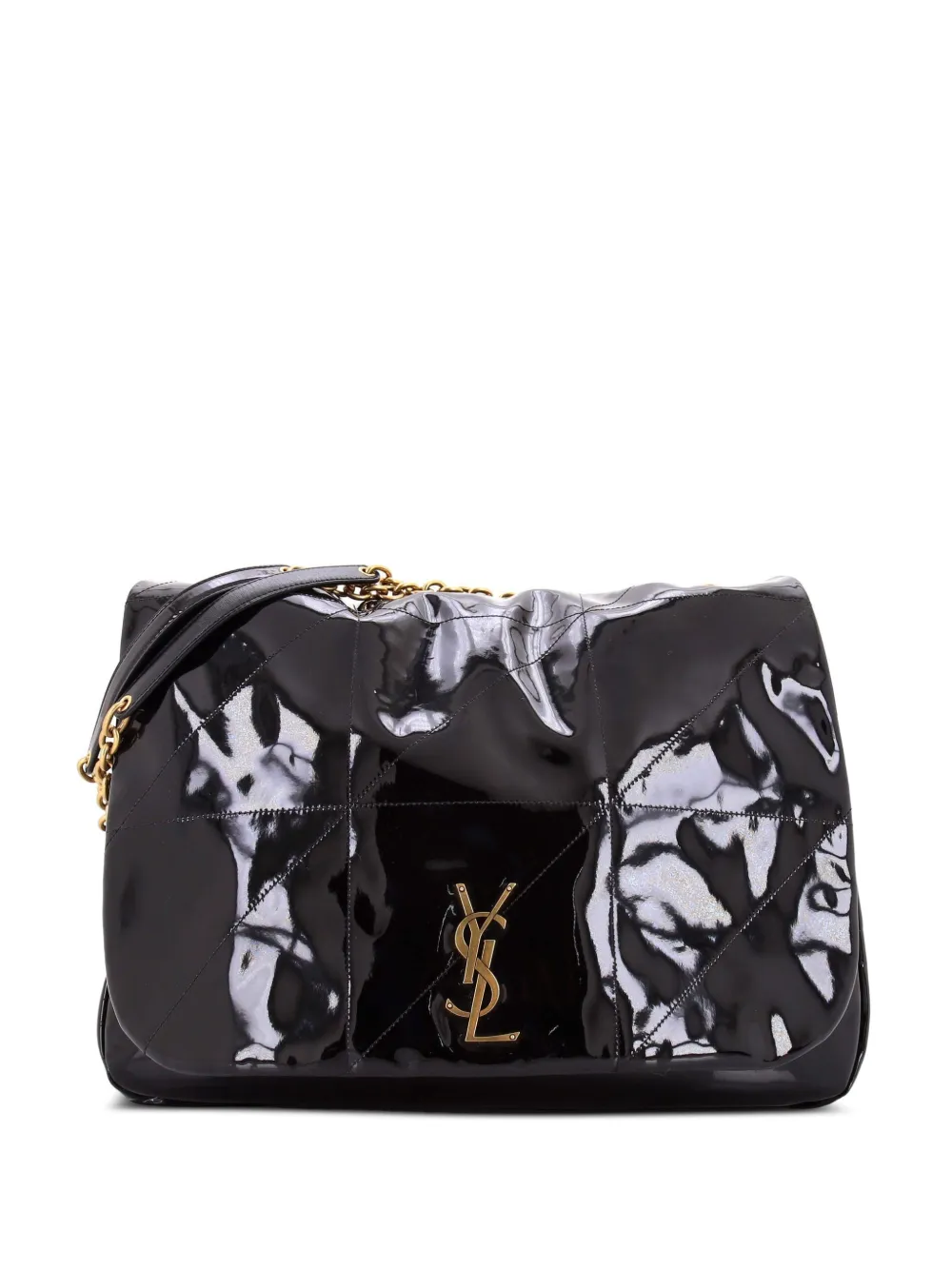 Saint Laurent Pre-Owned Borsa a spalla Jamie 4.3 grande lucida - Nero