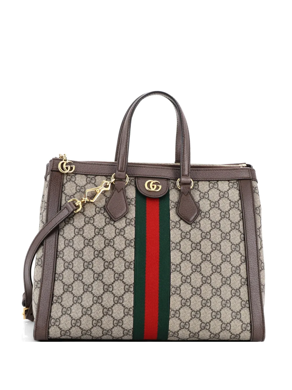 Gucci Pre-Owned Ophidia Top Handle GG Coated Canvas Medium tote bag - Marrone