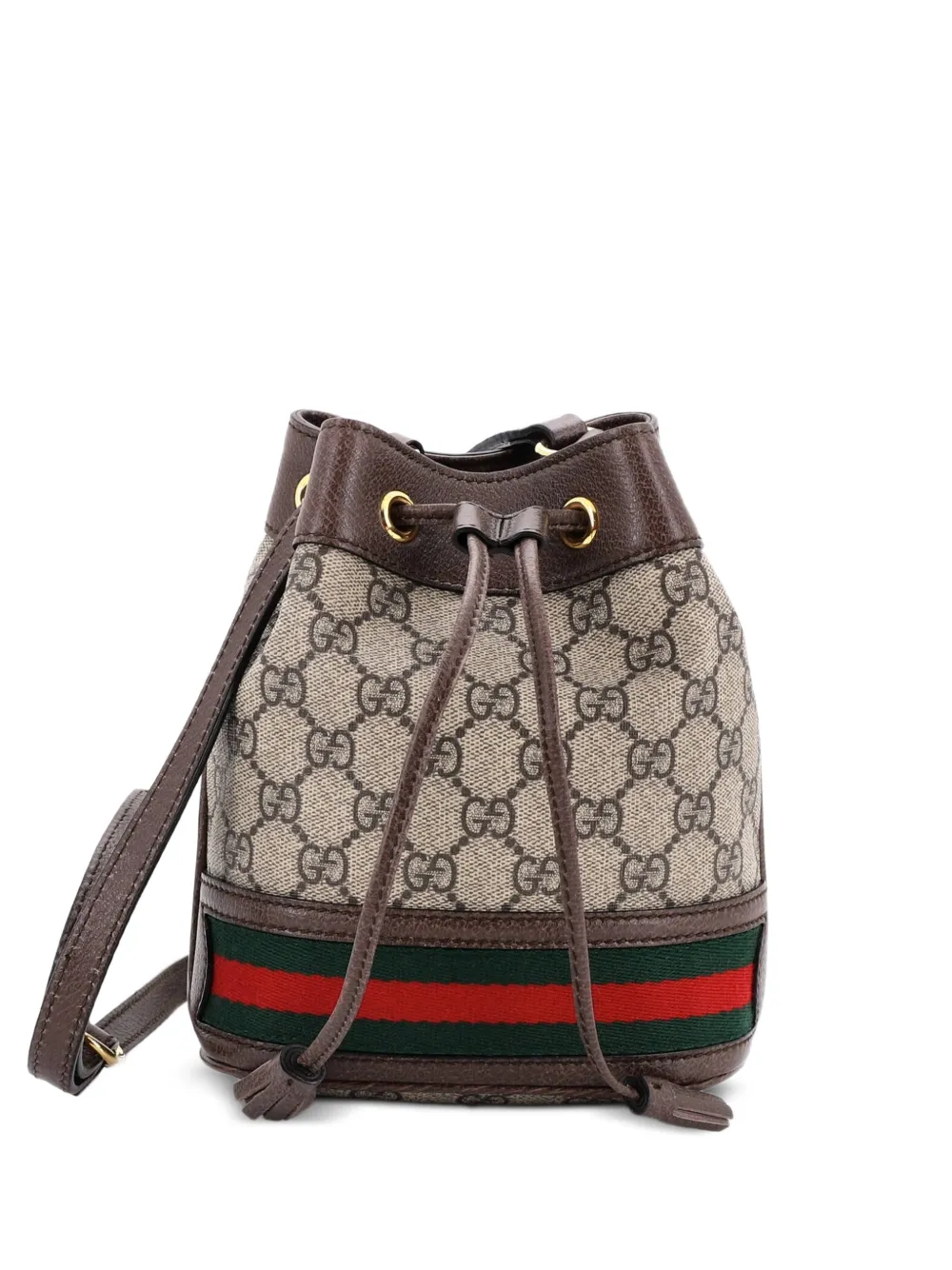 Gucci Pre-Owned Ophidia GG Coated Canvas Mini bucket bag - Marrone