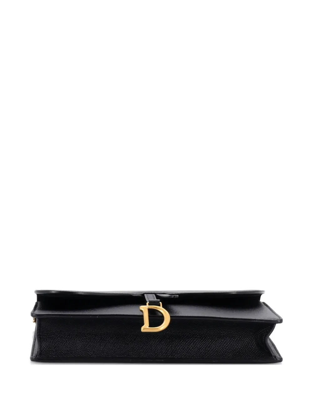 Christian Dior Pre-Owned Saddle Chain Leather clutch bag - Nero