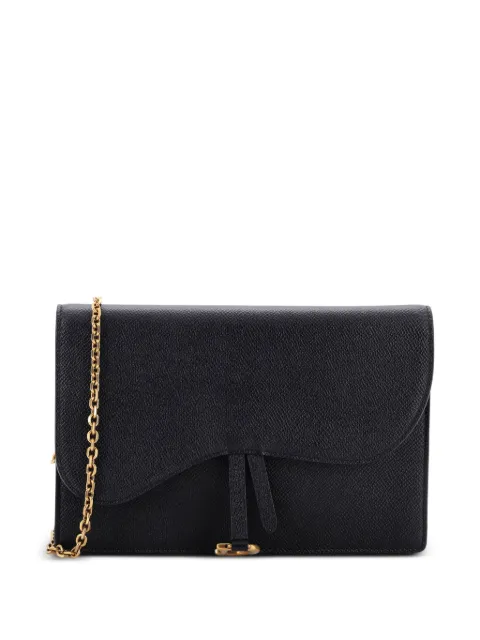 Christian Dior Pre-Owned Saddle Chain Leather clutch bag