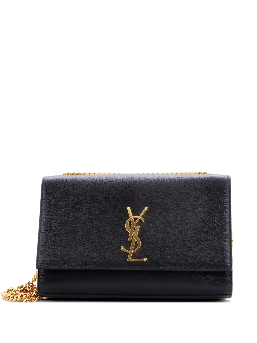 Saint Laurent Pre-Owned Classic Monogram Grainy Leather Medium crossbody bag - Black