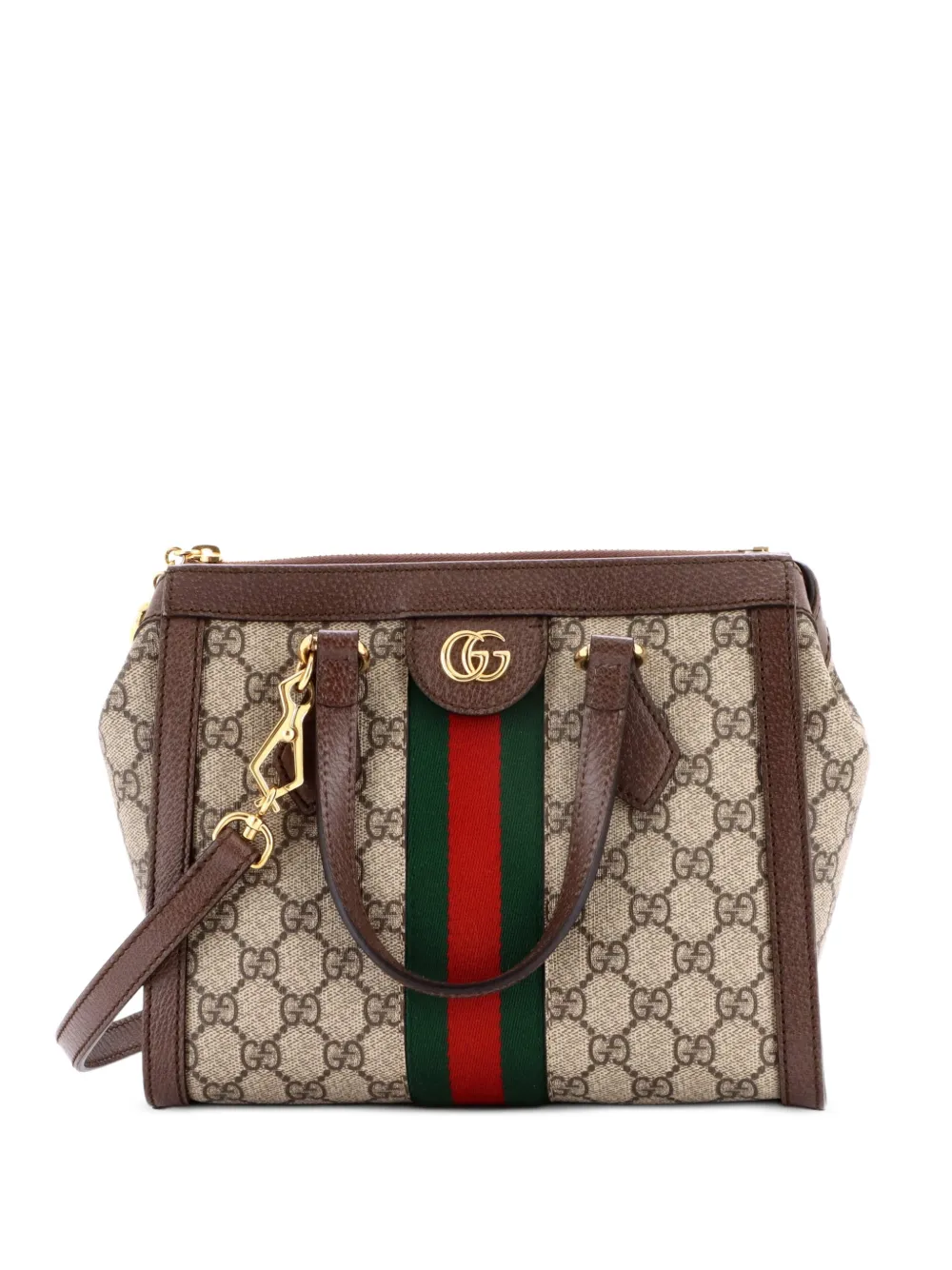 Gucci Pre-Owned Ophidia Top Handle GG Coated Canvas Small tote bag - Marrone