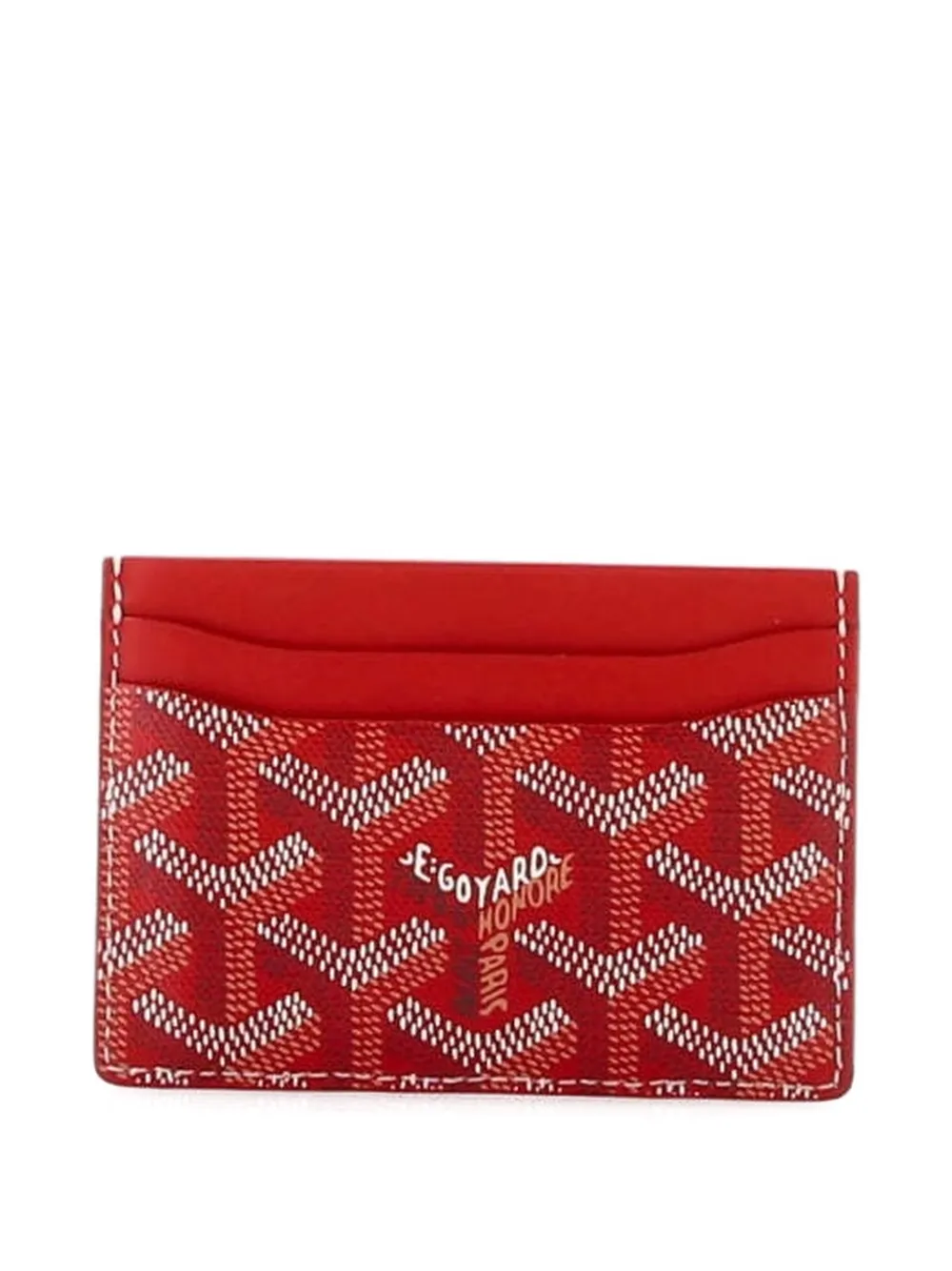 Goyard Pre-Owned Portacarte Saint Sulpice in tela cerata - Rosso
