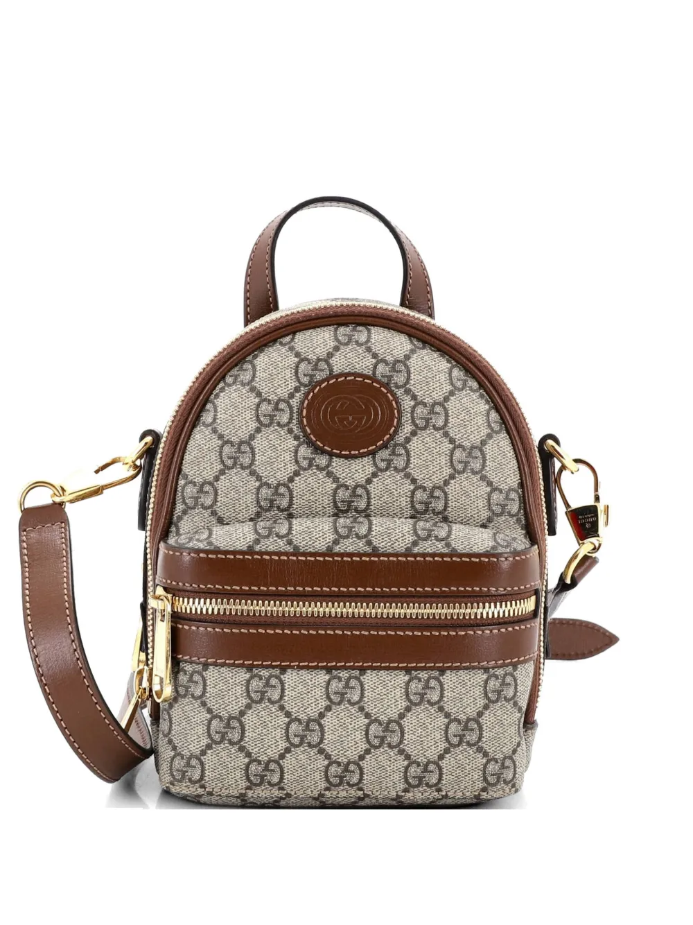 Gucci Pre-Owned Interlocking G Patch Multi-Function GG Coated Canvas Mini shoulder bag - Marrone