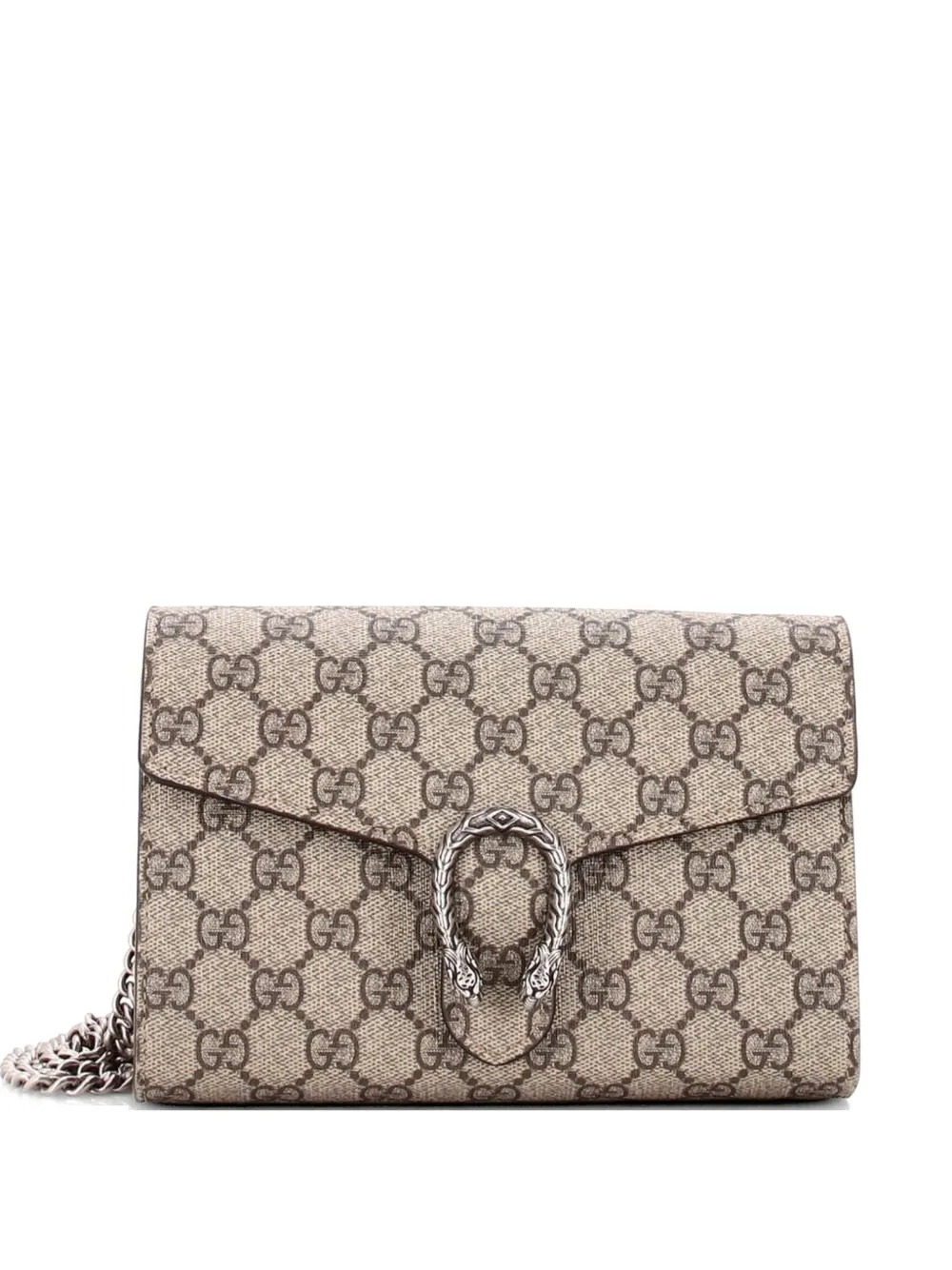 Gucci Pre-Owned Dionysus Chain Wallet GG Coated Canvas Small crossbody bag - Braun