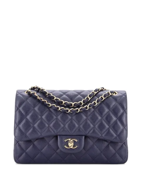 CHANEL Pre-Owned Classic Double Flap Bag Quilted Caviar Jumbo shoulder bag