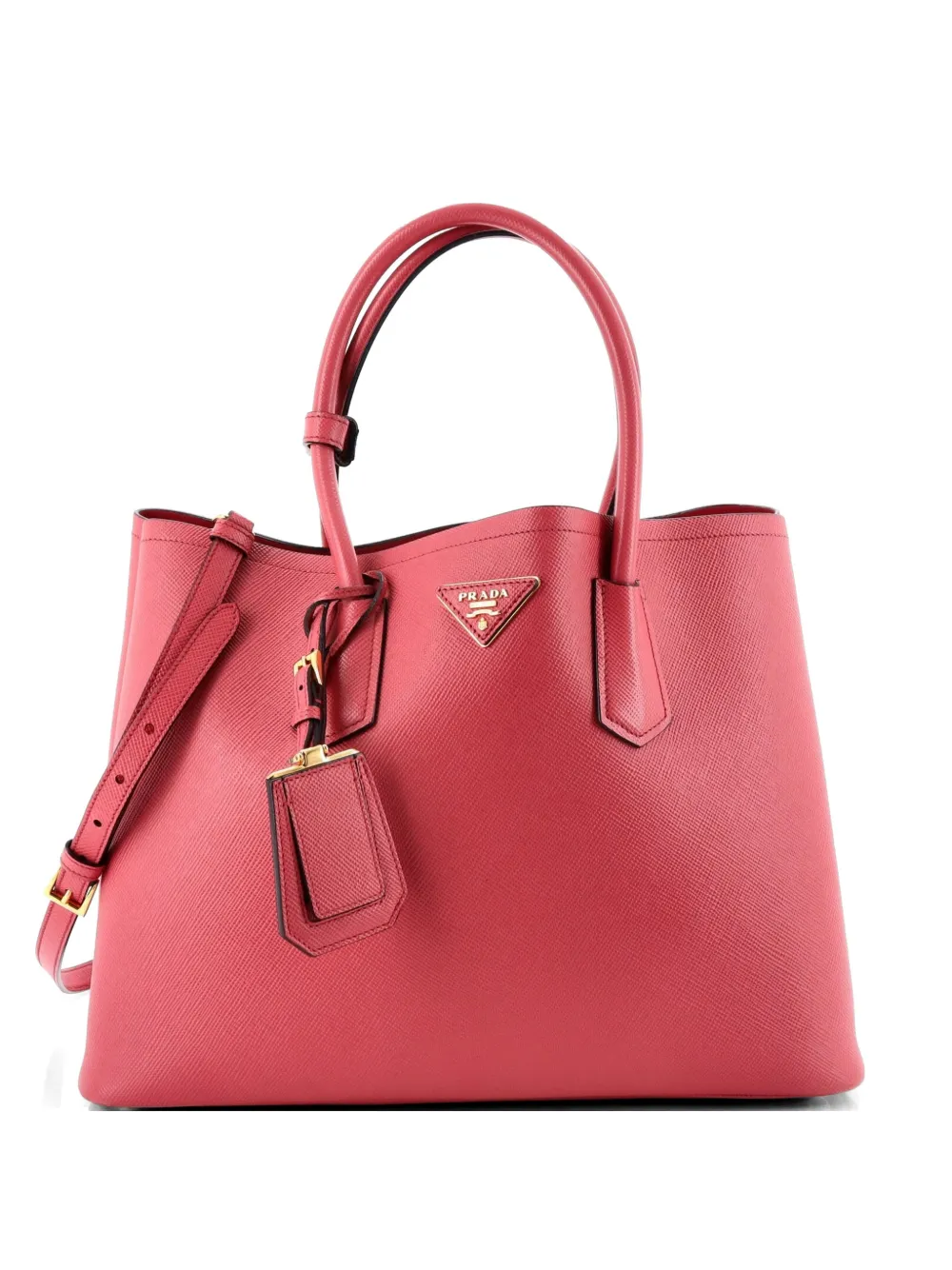 Prada Pre-Owned Cuir Double Saffiano Leather Large tote bag - Rosa