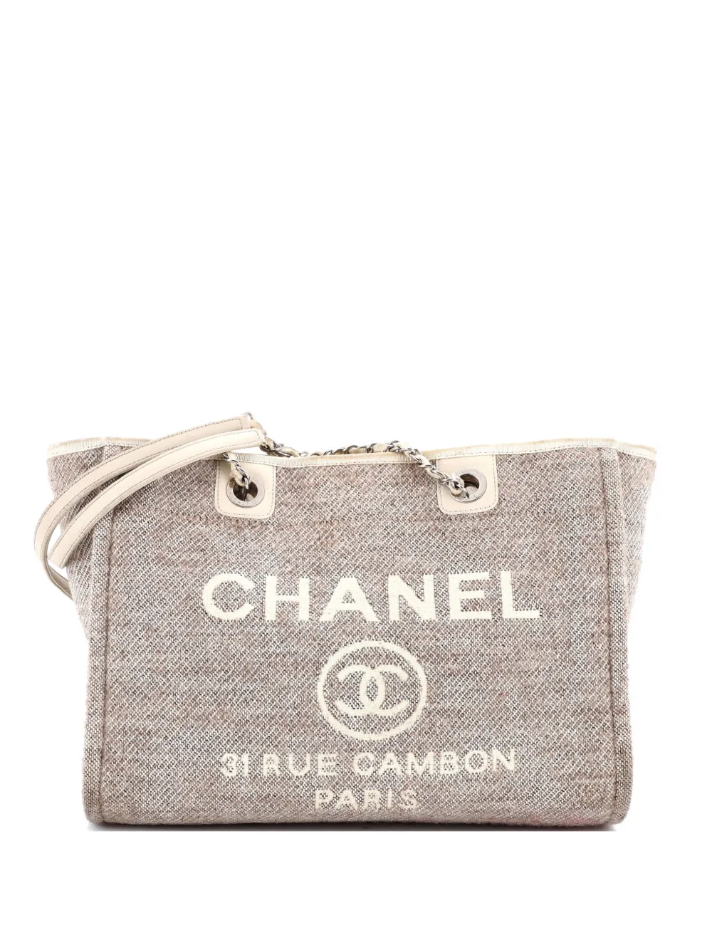 CHANEL Pre-Owned Deauville Tweed Small tote bag - Neutrals