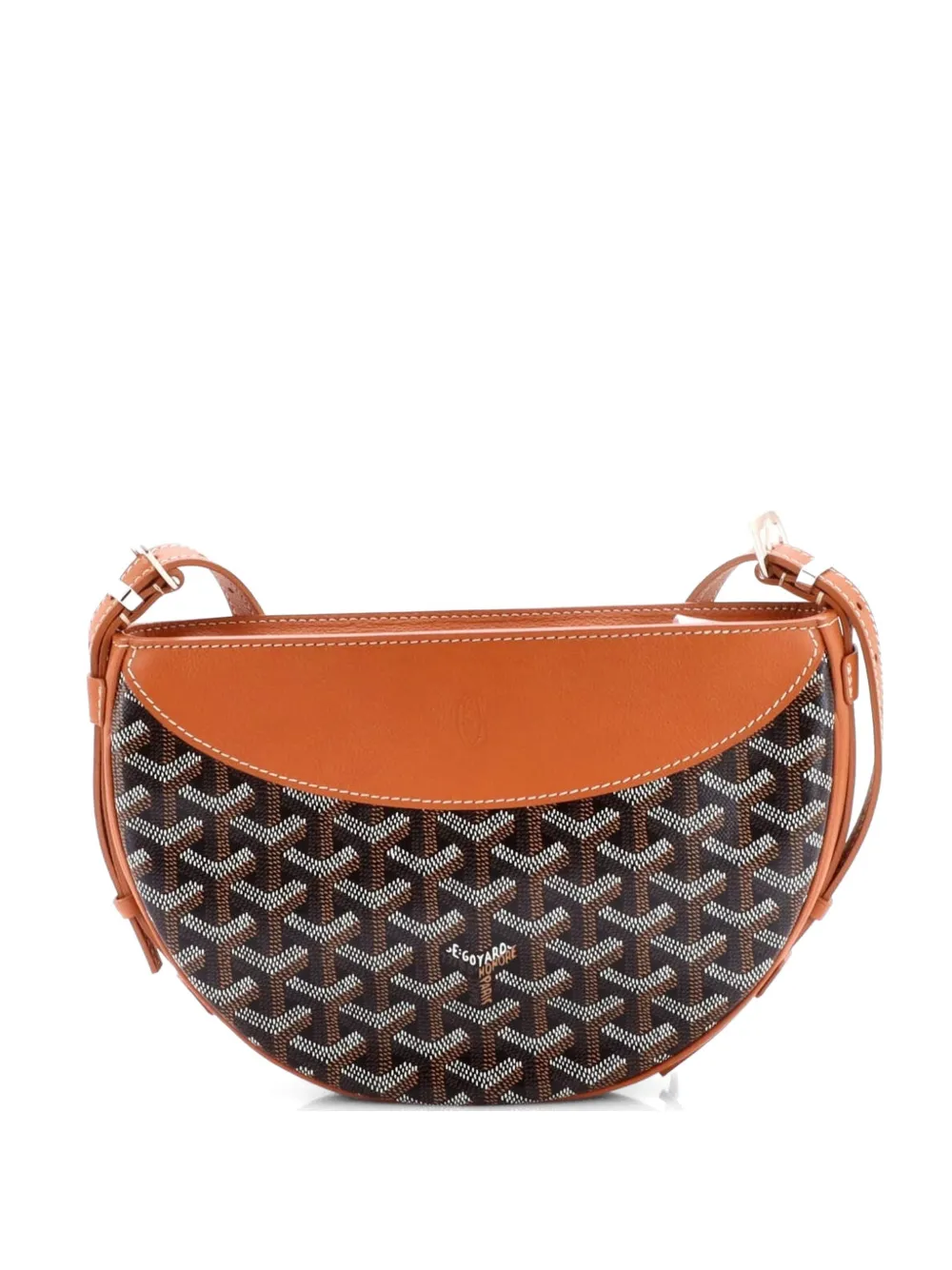 Goyard Pre-Owned Hirondelle Coated Canvas and Leather shoulder bag - Marrone