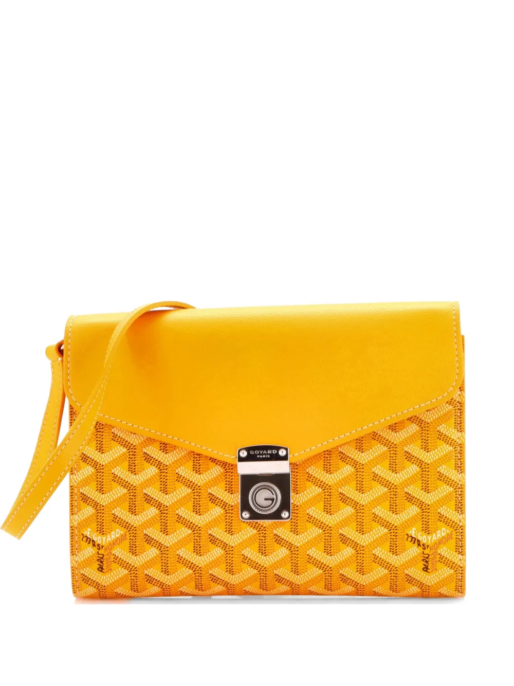 Goyard Pre-Owned Chypre Wallet on Strap Coated Canvas with Leather crossbody bag - Arancione