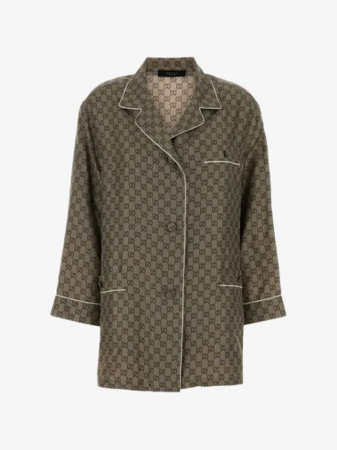 Gucci GG print silk shirt