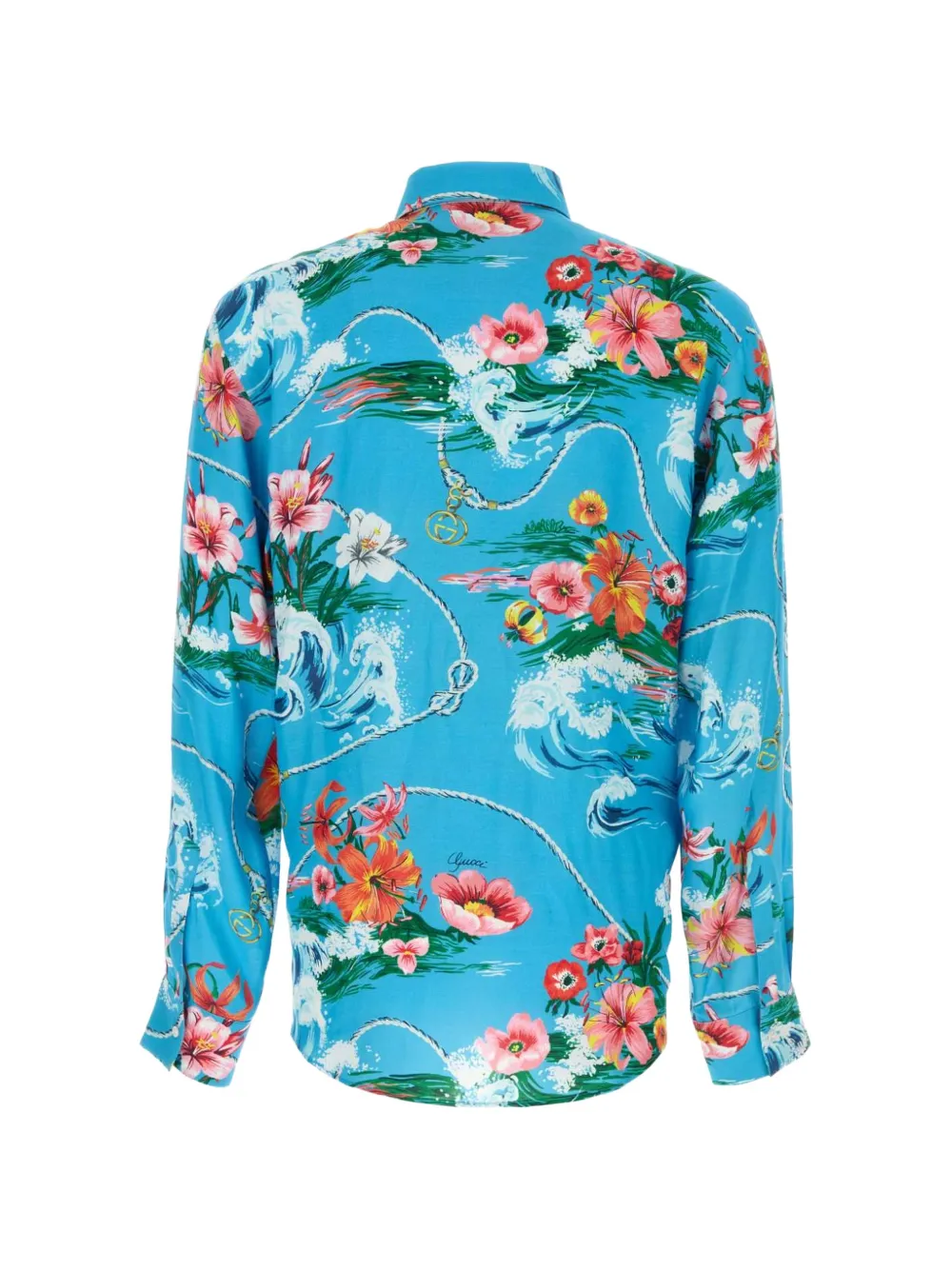 Gucci Overhemd met bloemenprint Blauw