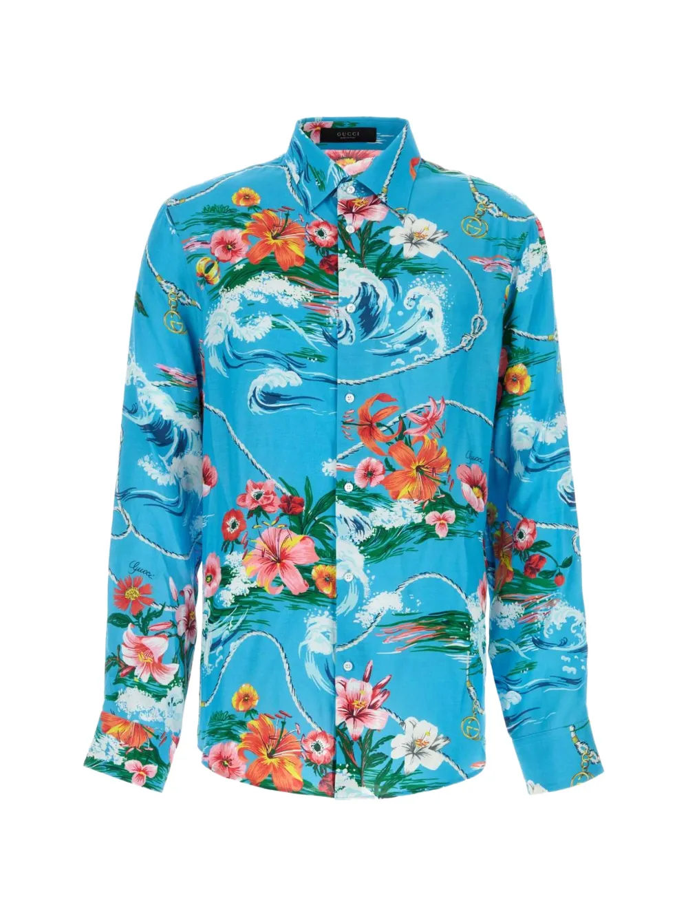 Gucci floral-print shirt - Blue