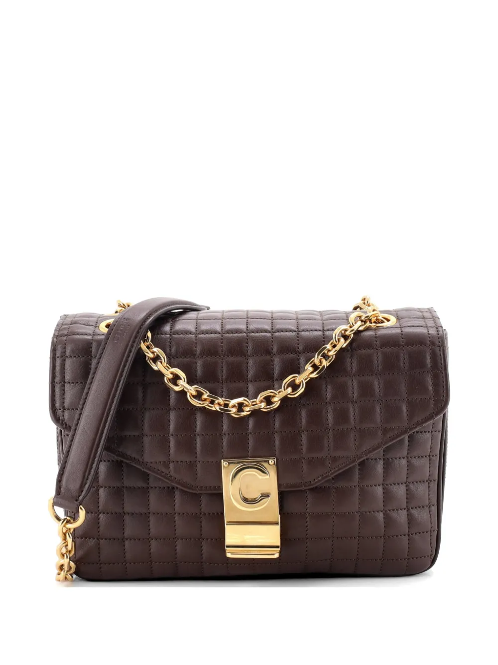 Celine Pre-Owned C Bag Quilted Leather Medium shoulder bag - Marrone