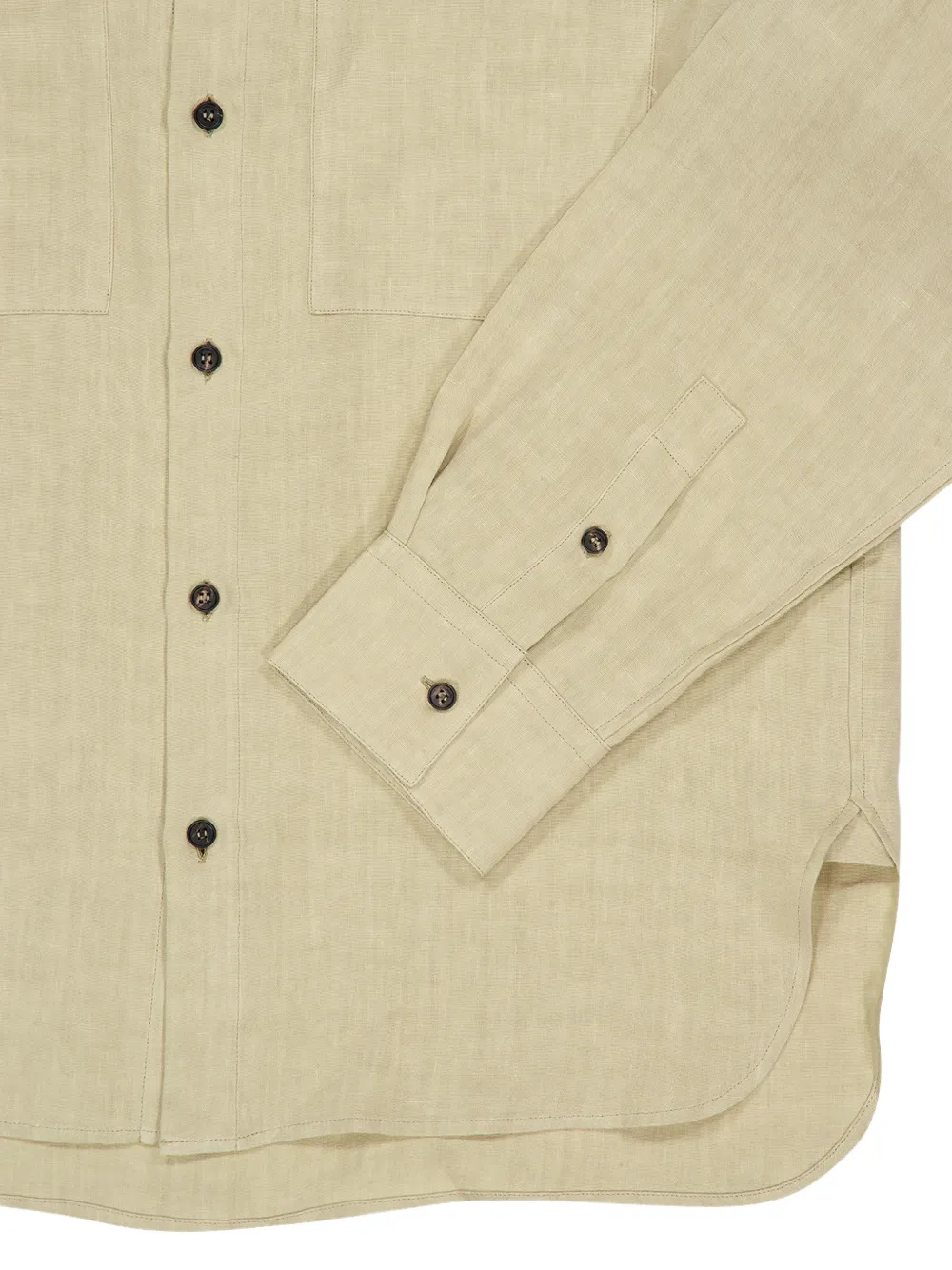 Ferragamo Blouse met opgestikte zak en knopen Beige
