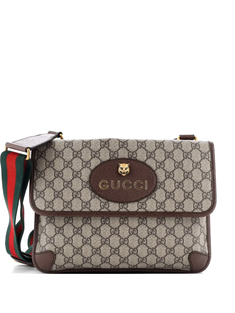 Gucci Pre-Owned Neo Vintage Flap Messenger GG Coated Canvas Medium crossbody bag - Marrone