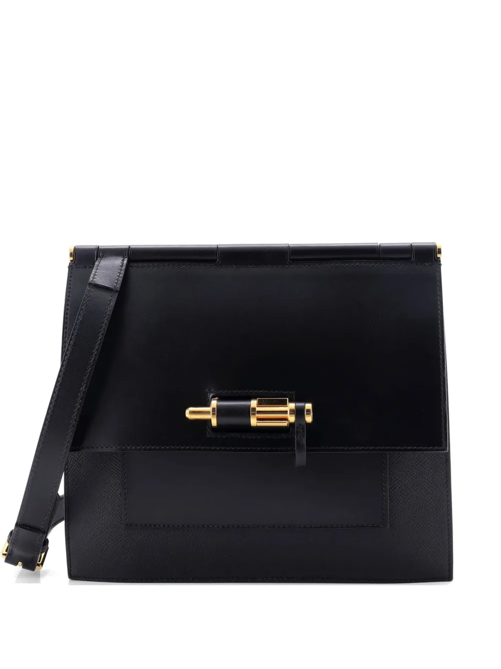 Hermès Pre-Owned Sacabar Epsom and Swift 24 shoulder bag - Nero