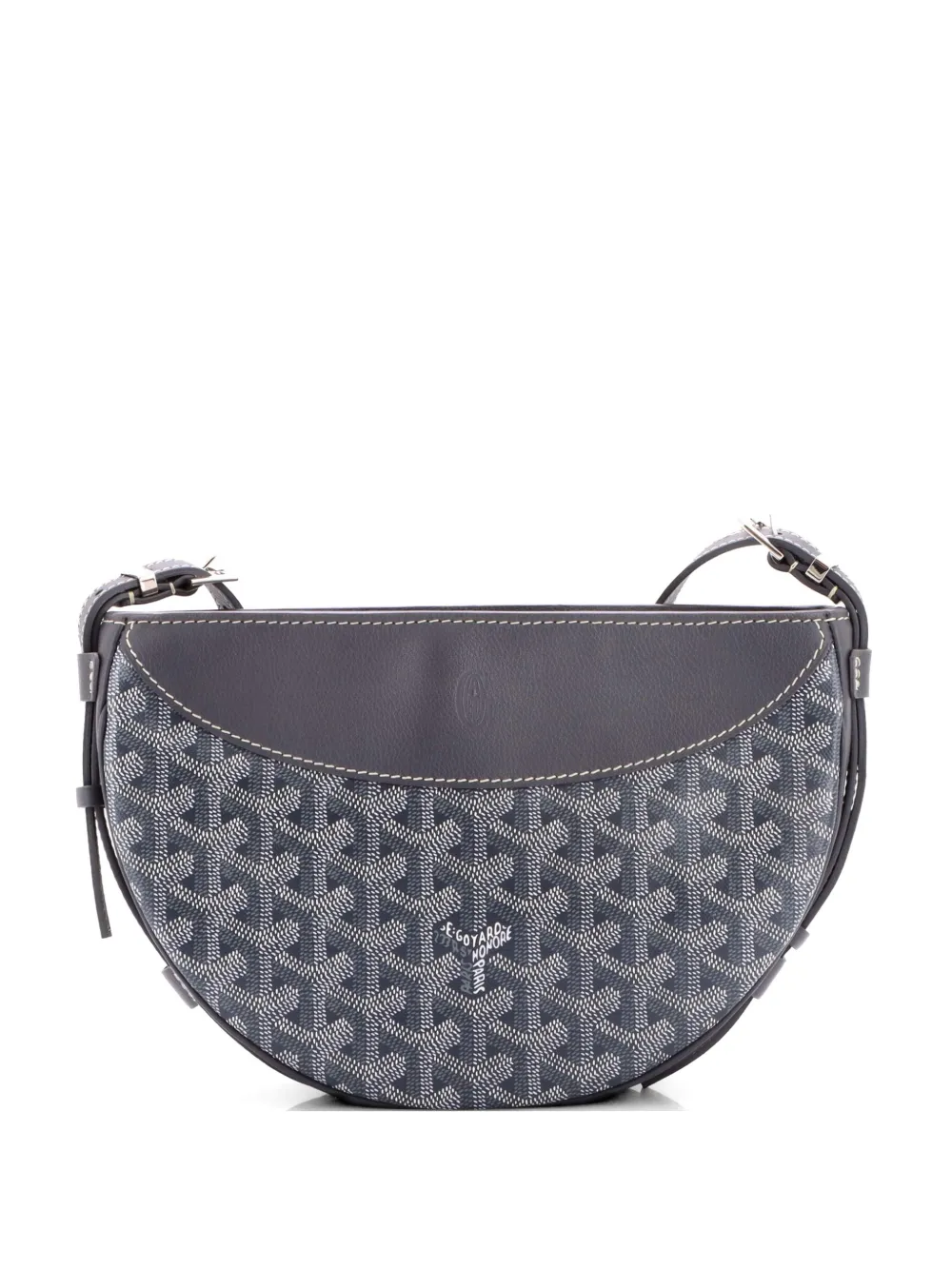 Goyard Pre-Owned Hirondelle Coated Canvas and Leather shoulder bag - Grigio