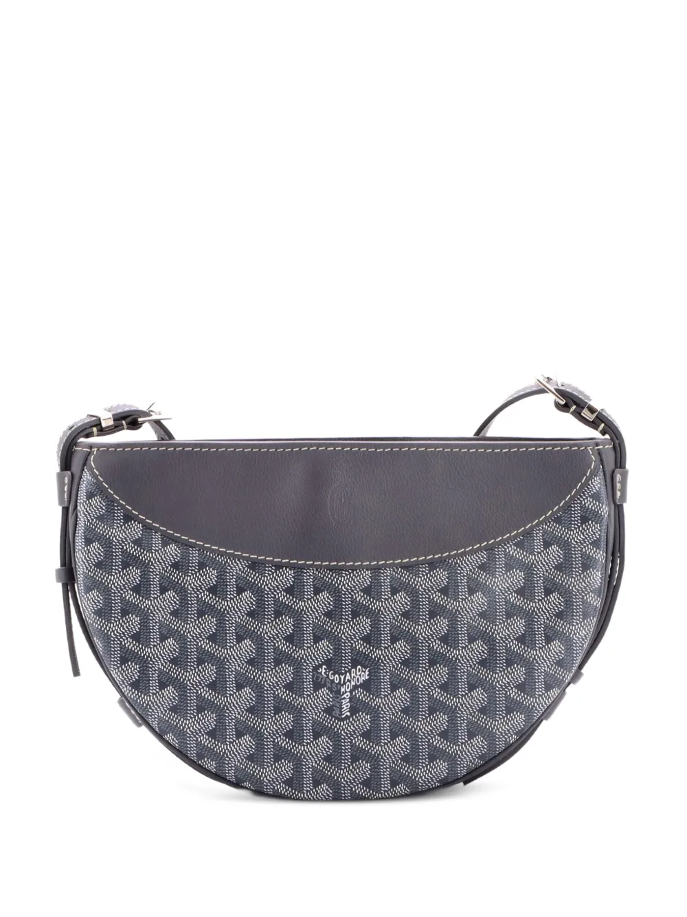 Goyard Pre-Owned Hirondelle Schultertasche aus Canvas und Leder - Grau