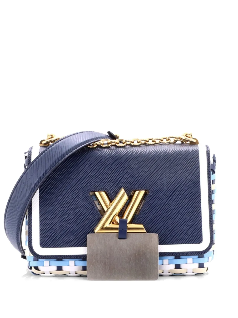 Louis Vuitton Pre-Owned Twist Guinguette Handbag Epi and Braided Leather MM crossbody bag - Blu