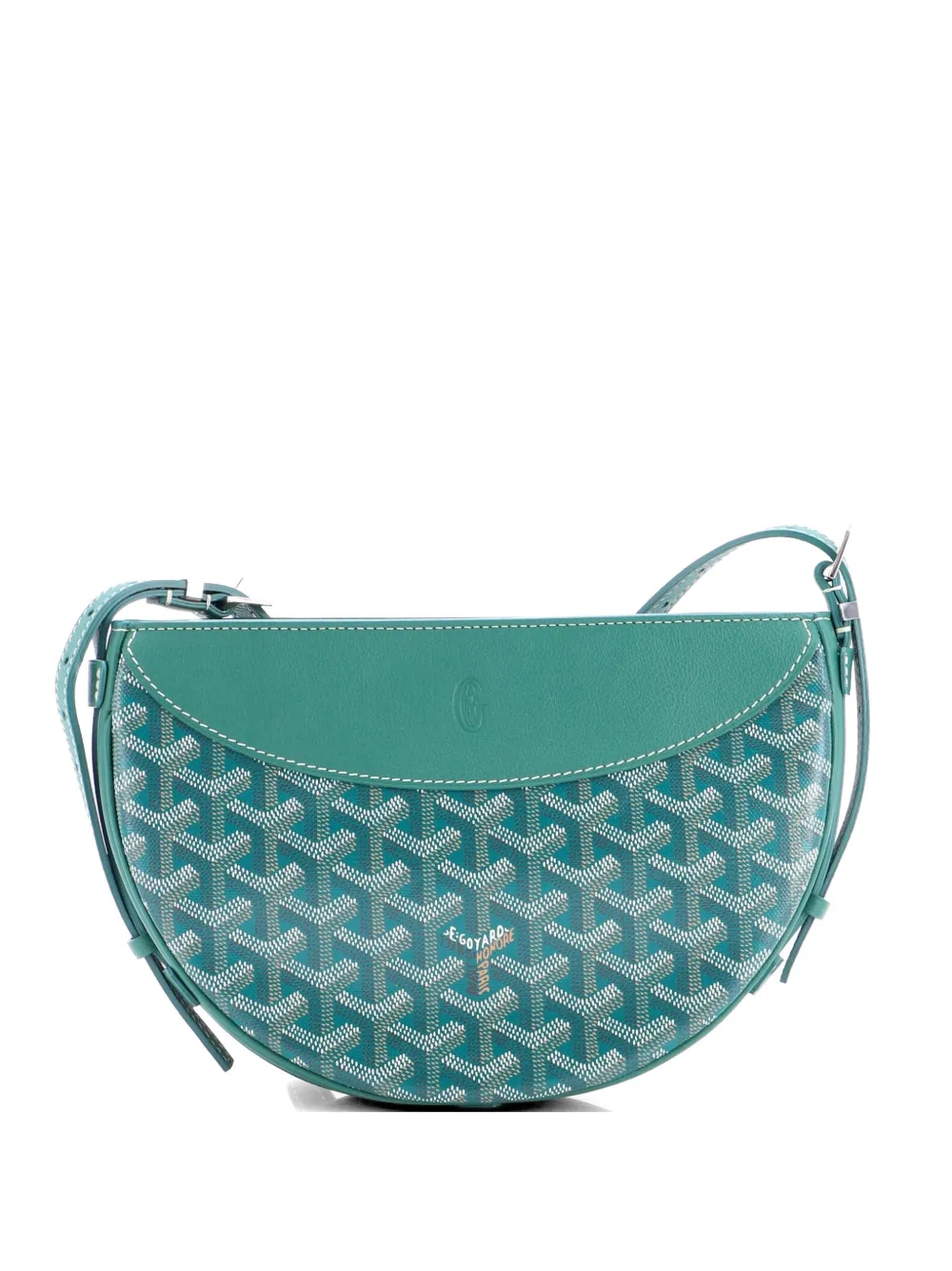 Goyard Pre-Owned Hirondelle Coated Canvas and Leather shoulder bag - Verde