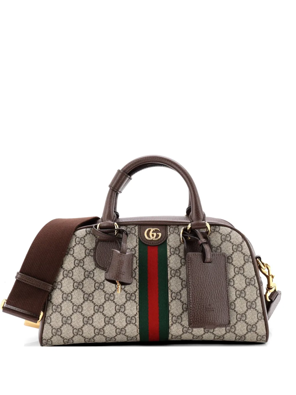 Gucci Pre-Owned Ophidia Convertible Boston Top Handle Bag GG Coated Canvas with Leather Medium satchel - Braun