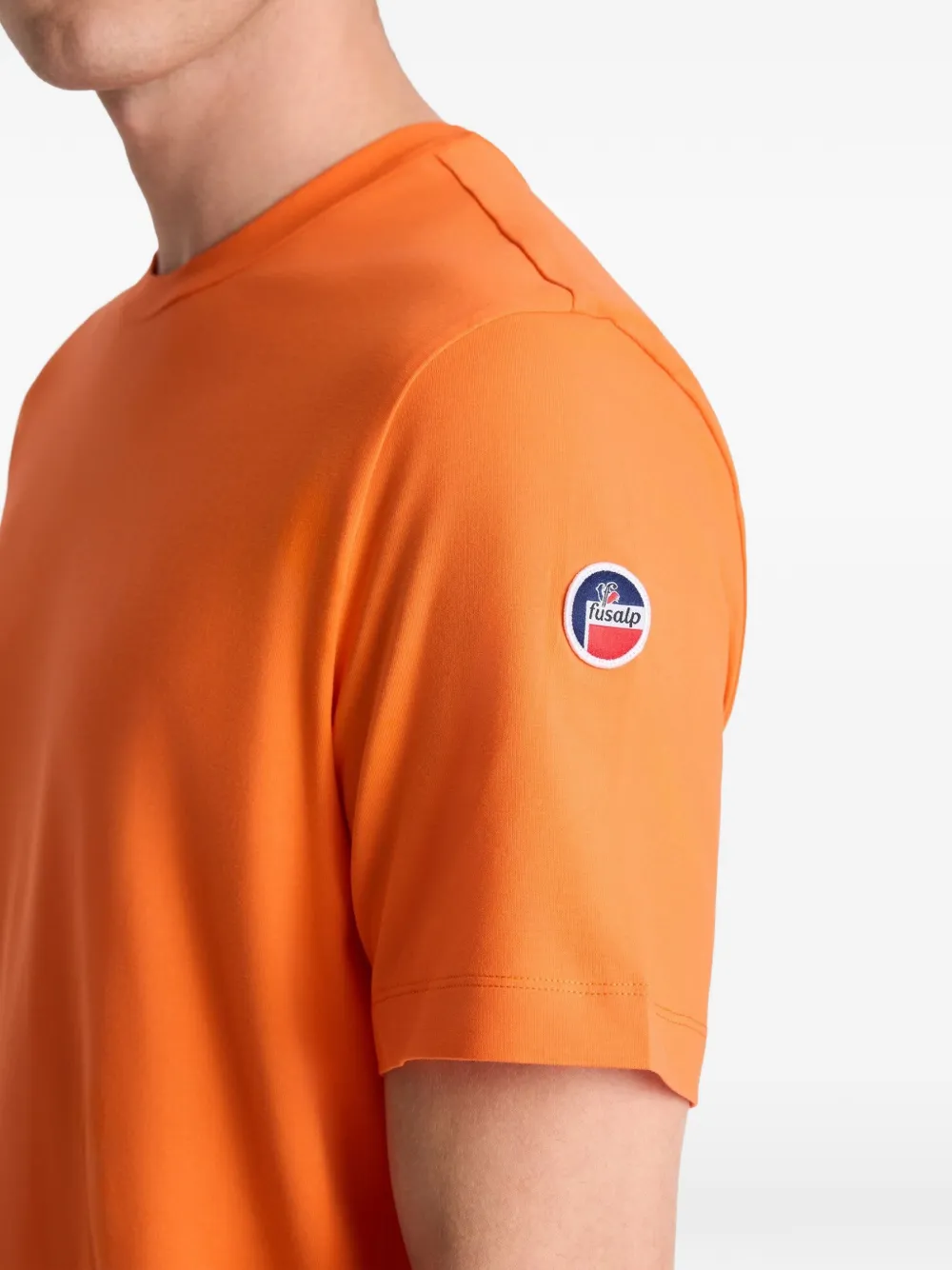 Fusalp Rivière T-shirt met logopatch Oranje