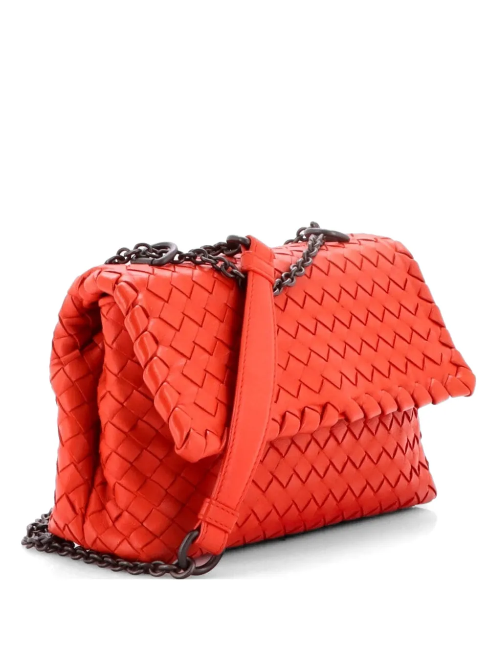 Bottega Veneta Pre-Owned Olimpia Intrecciato Nappa Small crossbody bag - Arancione