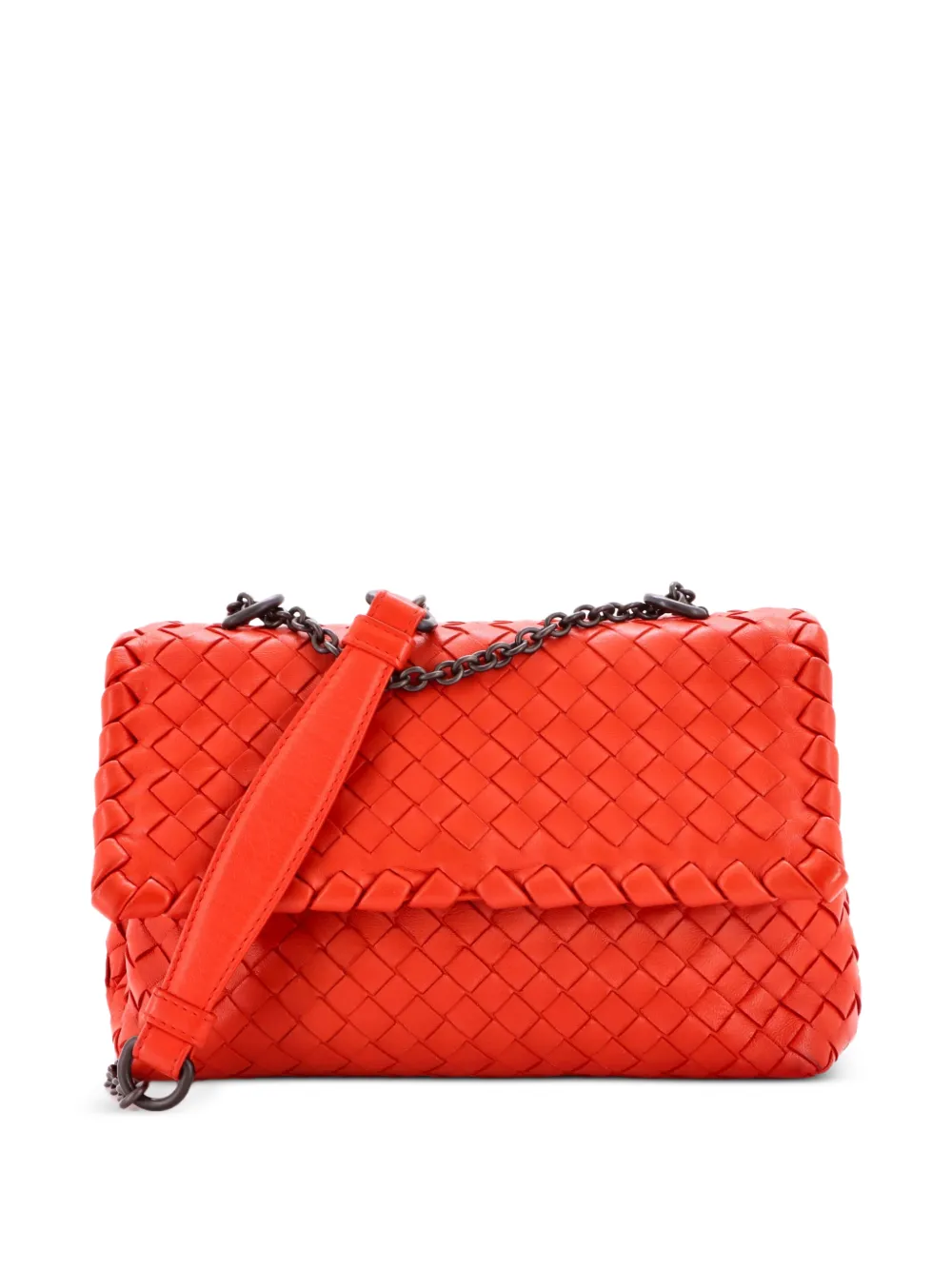 Bottega Veneta Pre-Owned Olimpia Intrecciato Nappa Small crossbody bag - Orange